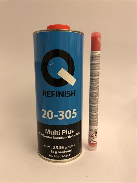 Q-Refinish Multi Plus Polyesterspackel 3 kg Centrumhål, 20-305-3042
