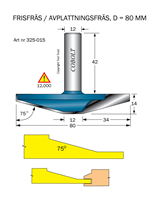 Frisfräs 75° D=80 L=14 S=12