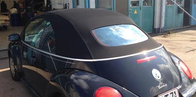 Sufflett New Beetle 03-11 man svart glas defroster