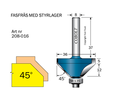 Fasfräs 45° L=12 D=36 S=8