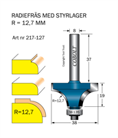 Avrundningsfräs R=12.7 D=38 L=19 S=8