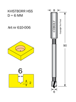 Kvistborr HSS D=6 TL=90 S=8
