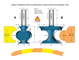 Badtunnefräsar (sats) R=13 S=12