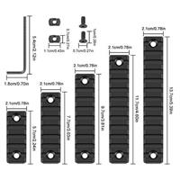 Rail kit M-LOK. 5 st Rail.5-7-9-11-13 Slot SVART