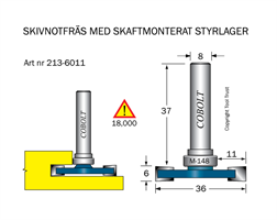 Skivnotfräs L=6 F=11 D=36 S=8