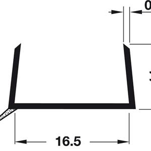 Tetningslist for sokkel 16 mm Brun 2,4 meter