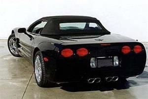 Sufflett Corvette C4 94-97 glas tyg svart