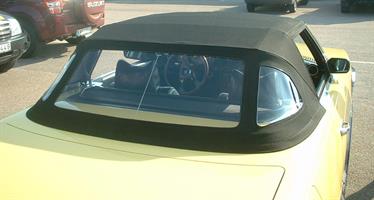 Sufflett Mercedes W107 280-560SL 71-89 svart/svart