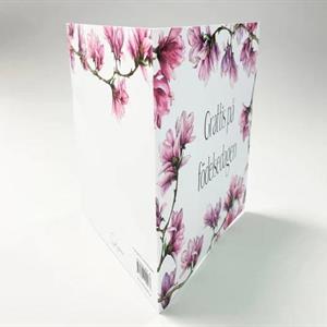 Kort SP 16x16cm rosa grattis kuvert 10/fp