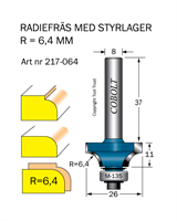 Avrundningsfräs R=6.4 D=26 L=11 S=8