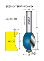 Segmentfräs R=23.2 L=32 F=6 S=12