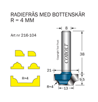 Radiefräs R=4 L=9.5 S=8