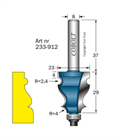 Listprofilfräs D=23 L=29 R=2.4 R=4 S=8