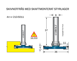 Skivnotfräs L=5 F=11 D=36 S=8