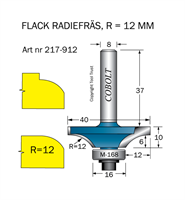 Avrundningsfräs flack R=12 D=40 L=10 S=8