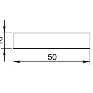 Cellegummi strips 50x10 mm Sort m/lim - 20 meter
