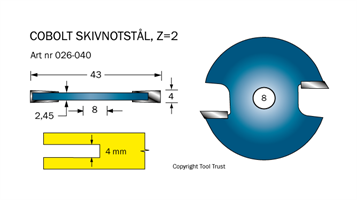 Notskiva L=4 D=43 Z=2