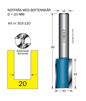 Notfräs D=20 L=35 TL=90 S=12