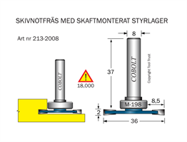 Skivnotfräs L=2 F=8.5 D=36 S=8