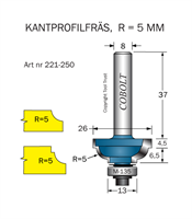 Kantprofilfräs CAVETTO R=5 L=11 F=6.5