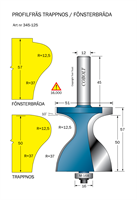 Fräs Trappnos / Fönsterbräda S=12