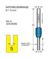 Notfräs D=5 L=17 TL=65 S=6