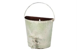 Väggkruka m. kran antikgrön 1/fp