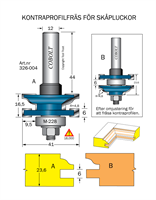 Kontraprofilfräs R=4.8 D=41 Not=6 S=12