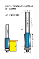 Kantfräs D=13 L=25 TL=64 S=8