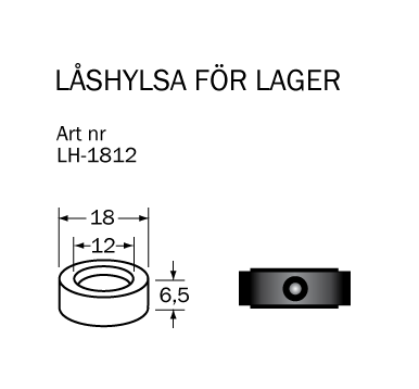 LH-1812 Låshylsa 12  x 18 mm