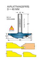 Frisfräs D=46 R=12.7 L=9 S=8