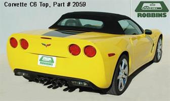 Sufflett Corvette C6 05-13 glas tyg