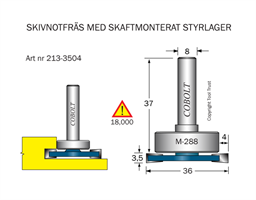 Skivnotfräs L=3.5 F=4 D=36 S=8