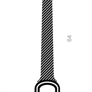 Kantprofil ST 36.890 sort (1,5-4 mm) - Løpemeter