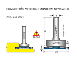 Skivnotfräs L=3 F=4 D=36 S=8