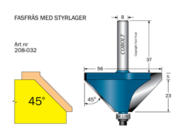 Fasfräs 45° L=23 D=56 S=8