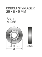 M-258 Kullager 25 x 8 x 5 mm