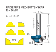 Radiefräs R=6 L=11 S=8