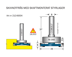 Skivnotfräs L=6 F=4 D=36 S=8