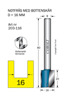 Notfräs D=16 L=20 TL=80 S=8