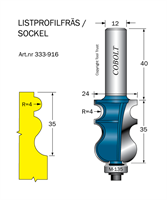 Listprofilfräs L=35 R=4 D=24 S=12