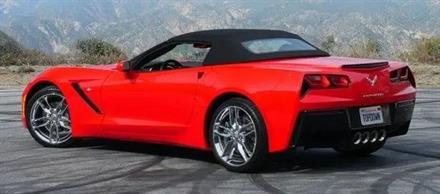 Sufflett Corvette C7 14-19 glas tyg TWR svart