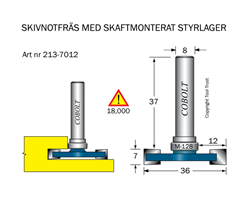 Skivnotfräs L=7 F=12 D=36 S=8