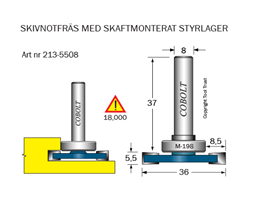 Skivnotfräs L=5.5 F=8.5 D=36 S=8