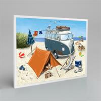 Camping,  70x50 cm (Poster inramad)