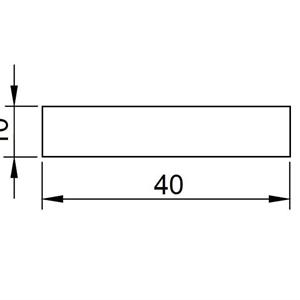 Cellegummi strips 40x10 mm Sort m/lim - 20 meter