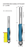 Kantfräs m dubbla lager M-135