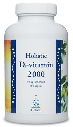 Holistic D3-Vitamin 50mg,  360 kapslar