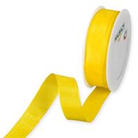 Band 25 mm 25 m/r taft citrongul med tråd