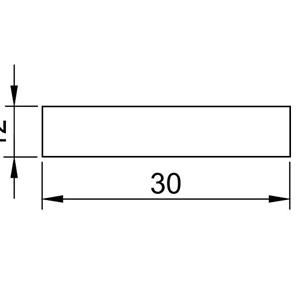 Cellegummi strips 30x12 mm sort m/lim - 10 meter